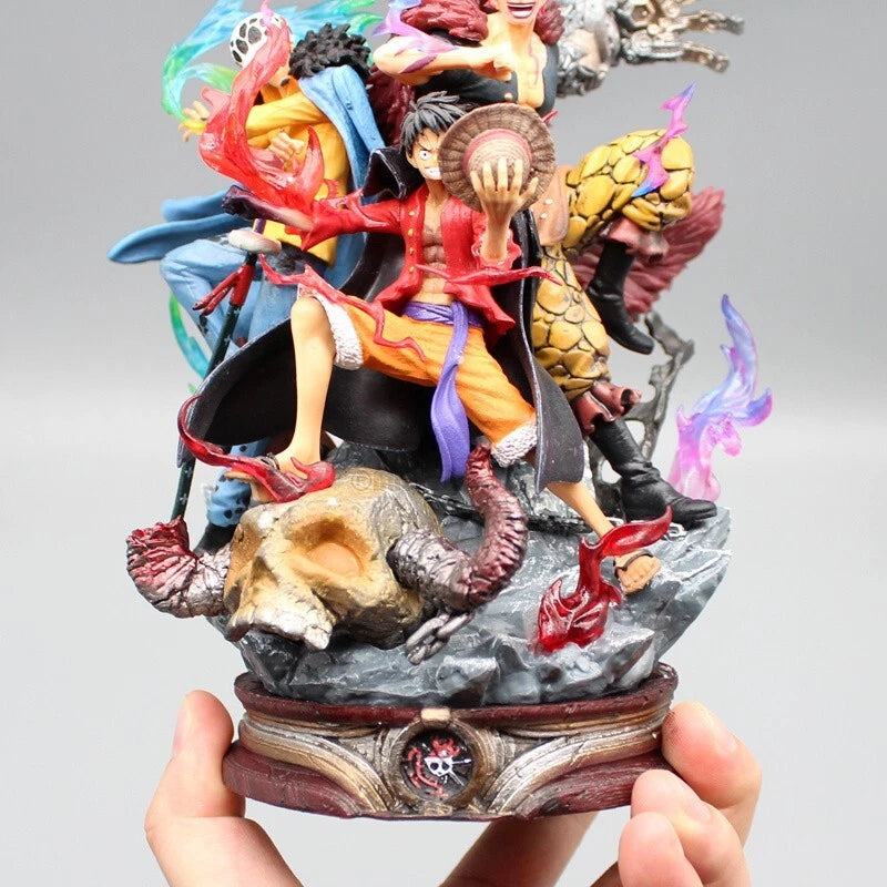 22CM One Piece LX GK Luffy Law Eustass Kid Anime PVC Figure Toy