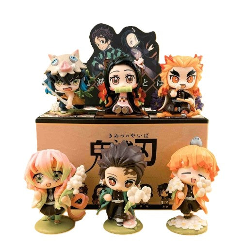 6 Blind Box Sets featuring the Birth Flower Demon Slayer Style A (6-9cm)